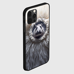 Чехол для iPhone 12 Pro Max Брутальный бегемот, цвет: 3D-черный — фото 2