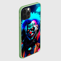 Чехол для iPhone 12 Pro Max Злой клоун киберпанк, цвет: 3D-салатовый — фото 2