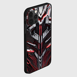 Чехол для iPhone 12 Pro Max Красная кибер броня, цвет: 3D-черный — фото 2