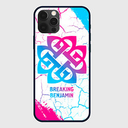 Чехол iPhone 12 Pro Max Breaking Benjamin neon gradient style