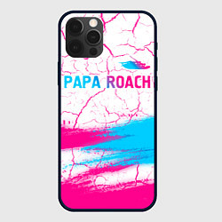 Чехол iPhone 12 Pro Max Papa Roach neon gradient style: символ сверху