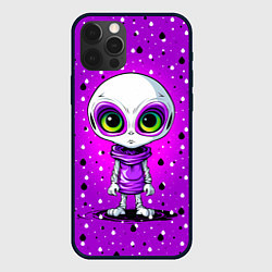 Чехол для iPhone 12 Pro Max Alien - purple color, цвет: 3D-черный