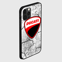 Чехол для iPhone 12 Pro Max Ducati - потресканная земля, цвет: 3D-черный — фото 2