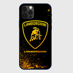 Чехол iPhone 12 Pro Max Lamborghini - gold gradient