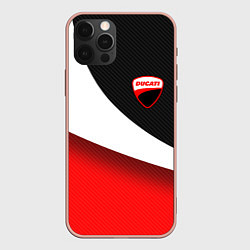 Чехол iPhone 12 Pro Max Ducati - красно-черный