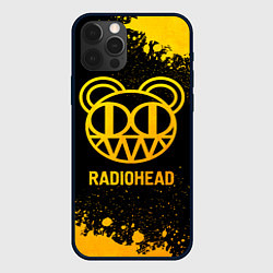 Чехол для iPhone 12 Pro Max Radiohead - gold gradient, цвет: 3D-черный