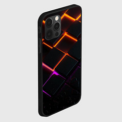Чехол для iPhone 12 Pro Max Неоновые световые плиты, цвет: 3D-черный — фото 2