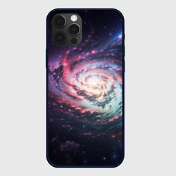 Чехол для iPhone 12 Pro Max Спиральная галактика в космосе, цвет: 3D-черный