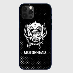 Чехол iPhone 12 Pro Max Motorhead glitch на темном фоне
