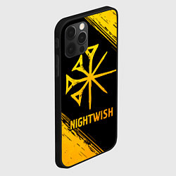Чехол для iPhone 12 Pro Max Nightwish - gold gradient, цвет: 3D-черный — фото 2
