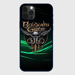 Чехол для iPhone 12 Pro Max Baldurs Gate 3 dark green, цвет: 3D-черный