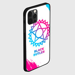 Чехол для iPhone 12 Pro Max Black Butler neon gradient style, цвет: 3D-черный — фото 2
