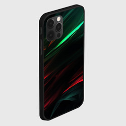 Чехол для iPhone 12 Pro Max Dark red and green, цвет: 3D-черный — фото 2