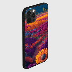 Чехол для iPhone 12 Pro Max Цветочный луг, цвет: 3D-черный — фото 2