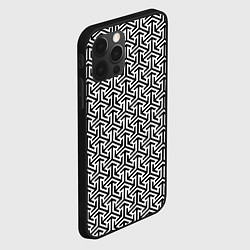 Чехол для iPhone 12 Pro Max Черный паттерн, цвет: 3D-черный — фото 2