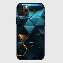 Чехол для iPhone 12 Pro Max Объемные частицы с подсветкой, цвет: 3D-черный