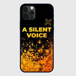 Чехол iPhone 12 Pro Max A Silent Voice - gold gradient: символ сверху