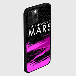Чехол для iPhone 12 Pro Max Thirty Seconds to Mars rock legends: символ сверху, цвет: 3D-черный — фото 2