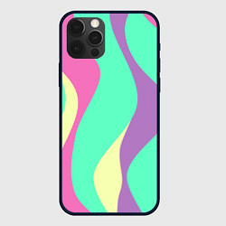 Чехол iPhone 12 Pro Max Полосатая цветная абстракция