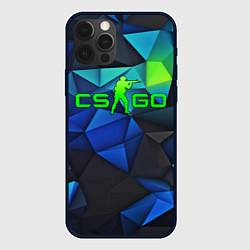 Чехол iPhone 12 Pro Max CSGO blue abstract