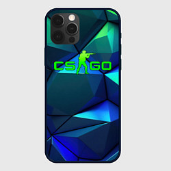 Чехол iPhone 12 Pro Max CSGO blue green gradient