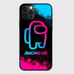 Чехол iPhone 12 Pro Max Among Us - neon gradient