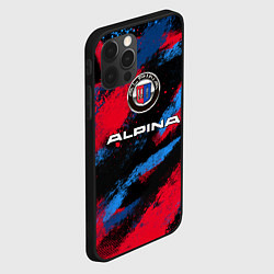 Чехол для iPhone 12 Pro Max Alpina - BMW colors, цвет: 3D-черный — фото 2