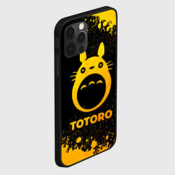 Чехол для iPhone 12 Pro Max Totoro - gold gradient, цвет: 3D-черный — фото 2