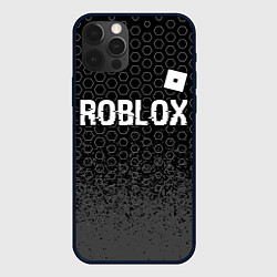 Чехол iPhone 12 Pro Max Roblox glitch на темном фоне: символ сверху