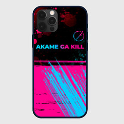 Чехол iPhone 12 Pro Max Akame ga Kill - neon gradient: символ сверху