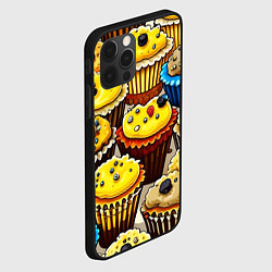 Чехол для iPhone 12 Pro Max Вкусный принт - кексы от нейросети, цвет: 3D-черный — фото 2