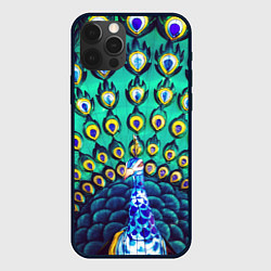Чехол для iPhone 12 Pro Max Павлин во всей красе, цвет: 3D-черный