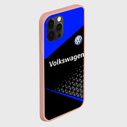 Чехол для iPhone 12 Pro Max Фольцваген - blue uniform, цвет: 3D-светло-розовый — фото 2