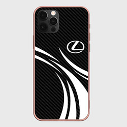 Чехол iPhone 12 Pro Max Lexus - carbon line