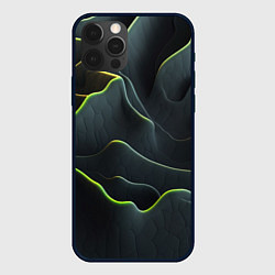 Чехол для iPhone 12 Pro Max Рельефная текстура, цвет: 3D-черный