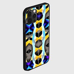 Чехол для iPhone 12 Pro Max Vanguard geometric pattern - neural network, цвет: 3D-черный — фото 2