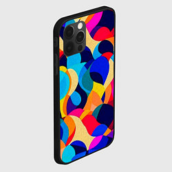 Чехол для iPhone 12 Pro Max Яркая абстракция паттерн, цвет: 3D-черный — фото 2