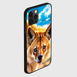 Чехол для iPhone 12 Pro Max Пятнистая гиена в саванне, цвет: 3D-черный — фото 2