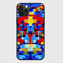 Чехол для iPhone 12 Pro Max Colorful abstraction - vogue - paint, цвет: 3D-черный