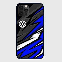 Чехол iPhone 12 Pro Max Volkswagen - Синяя абстракция