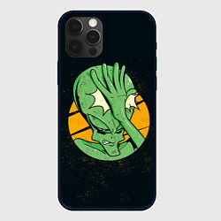 Чехол для iPhone 12 Pro Max Alien facepalm, цвет: 3D-черный