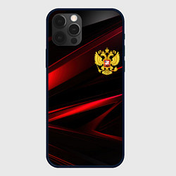 Чехол iPhone 12 Pro Max Золотистый герб России