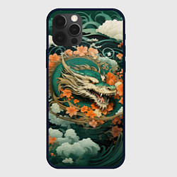 Чехол для iPhone 12 Pro Max Облачный дракон Irezumi, цвет: 3D-черный