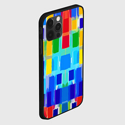 Чехол для iPhone 12 Pro Max Colorful strips - pop art - vogue, цвет: 3D-черный — фото 2