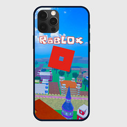 Чехол для iPhone 12 Pro Max Роблокс город, цвет: 3D-черный