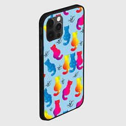 Чехол для iPhone 12 Pro Max Коты звездные и веточки, цвет: 3D-черный — фото 2