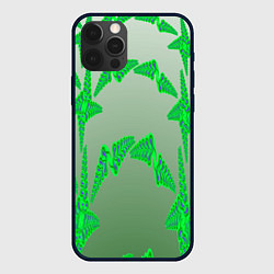 Чехол для iPhone 12 Pro Max Растительный паттерн, цвет: 3D-черный
