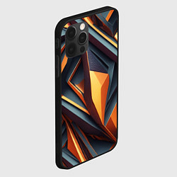 Чехол для iPhone 12 Pro Max Разноцветная 3D геометрия узоров метавселенной, цвет: 3D-черный — фото 2