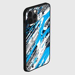 Чехол для iPhone 12 Pro Max Спонтанные брызги голубые, цвет: 3D-черный — фото 2