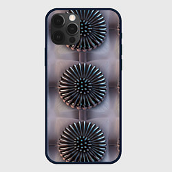 Чехол для iPhone 12 Pro Max Узор из жидкого металла, цвет: 3D-черный